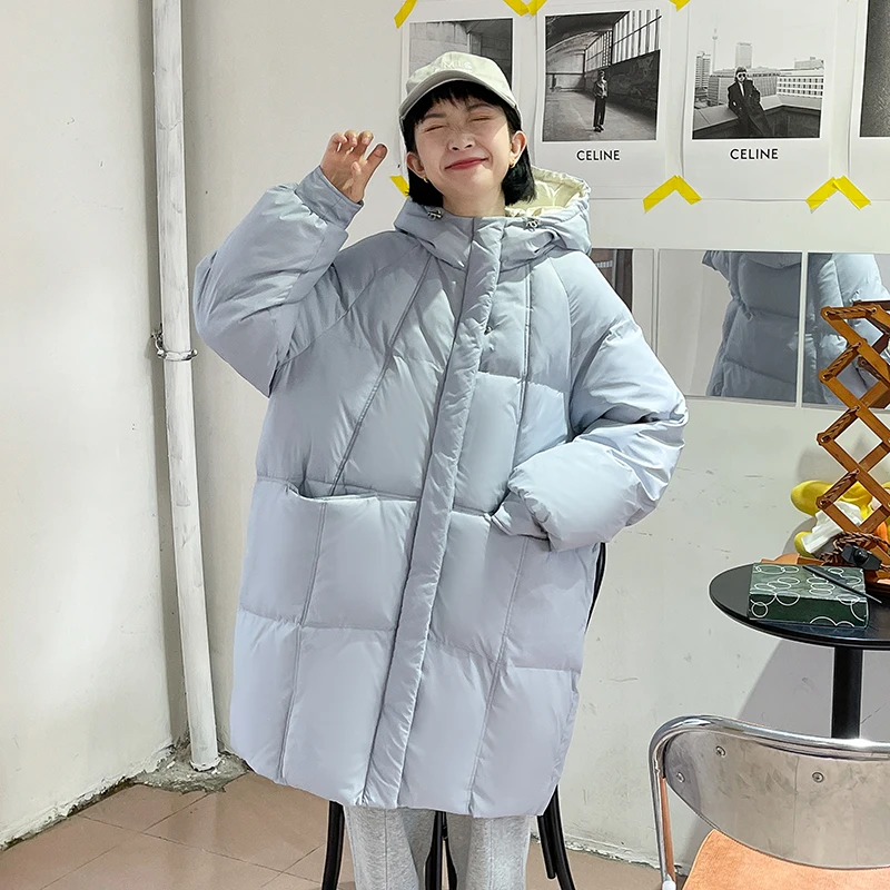 2021 new diamond jacket jacket winter thick warm down cotton parka coat women's casual loose Korean style jacket ladies hooded