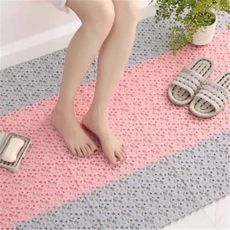

1pc DIY Carpet Candy Colors Plastic Bath Mats Easy Bathroom Massage Carpet Shower Room Non-slip Mat Bathroom Products