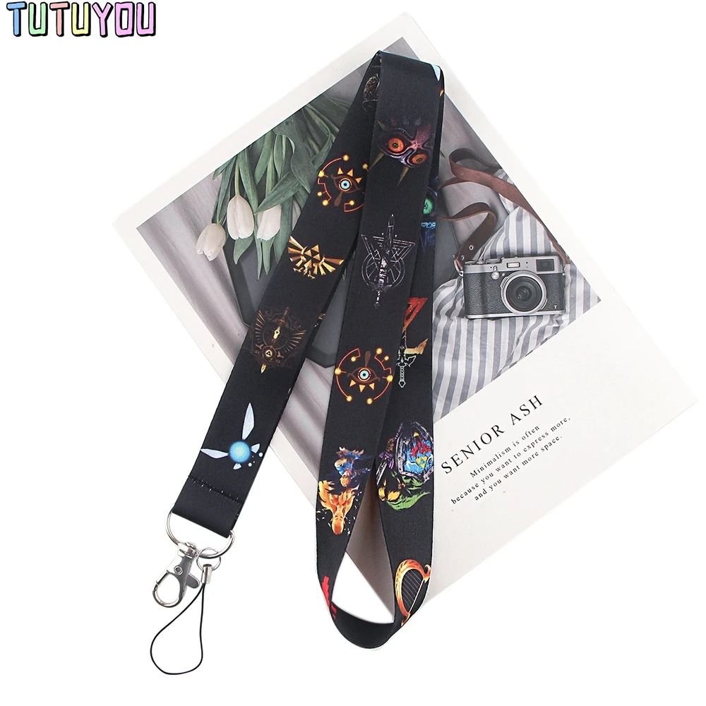 

PC2338 Wholesale 20pcs/lot Knight Legend Cartoon Anime Lovers Key Chain Lanyard Neck Strap For USB Badge Holder DIY Hang Rope