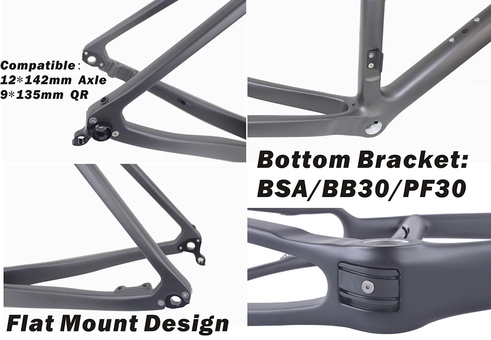 shppingi Cycle cross Disc brakeset велосипедная Рама 700x42c. DI2 дисковый тормоз карбоновая рама CX черная матовая отделка, 50/52/54/56/58