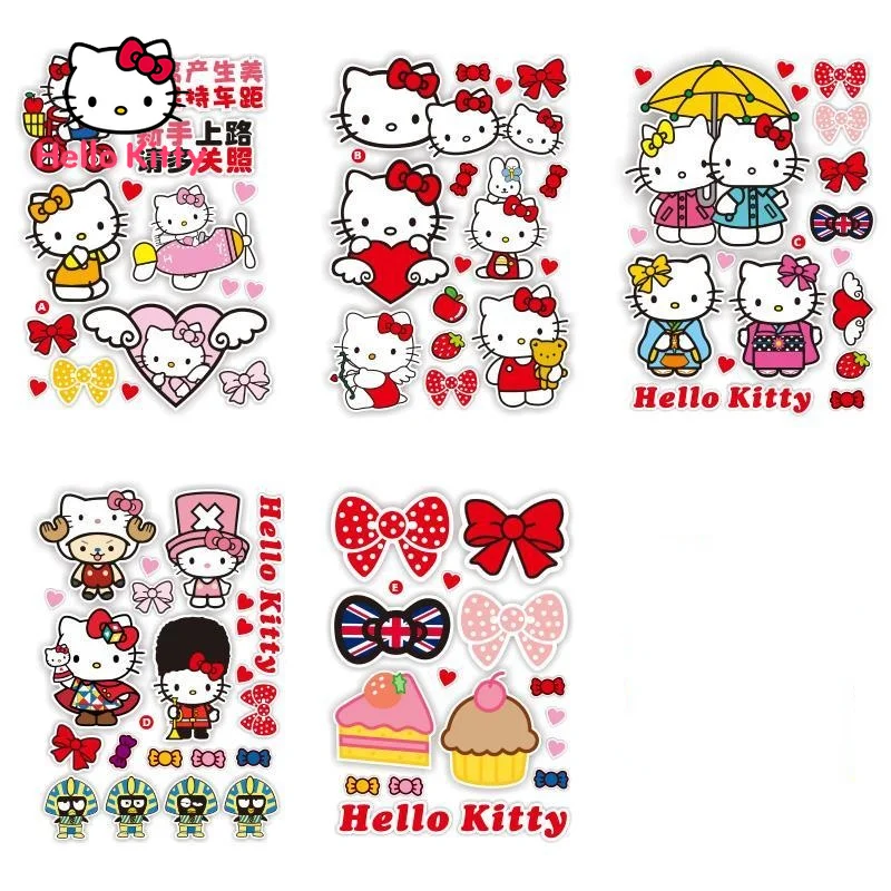 

Hello Kitty Cute Cartoon Sticker Car Decoration Sticker Scratch Cover Car Sticker Creative Personality Car Sticker