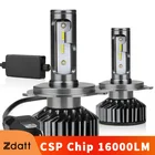 Zdatt лампочки на авто H1 H11 H8 HB3 HB4 H4 H7 LED 4300K 6000K 8000K Canbus 12V светодиодные лампы 80W 16000LM Автомобильная Противо-Туманная светильник