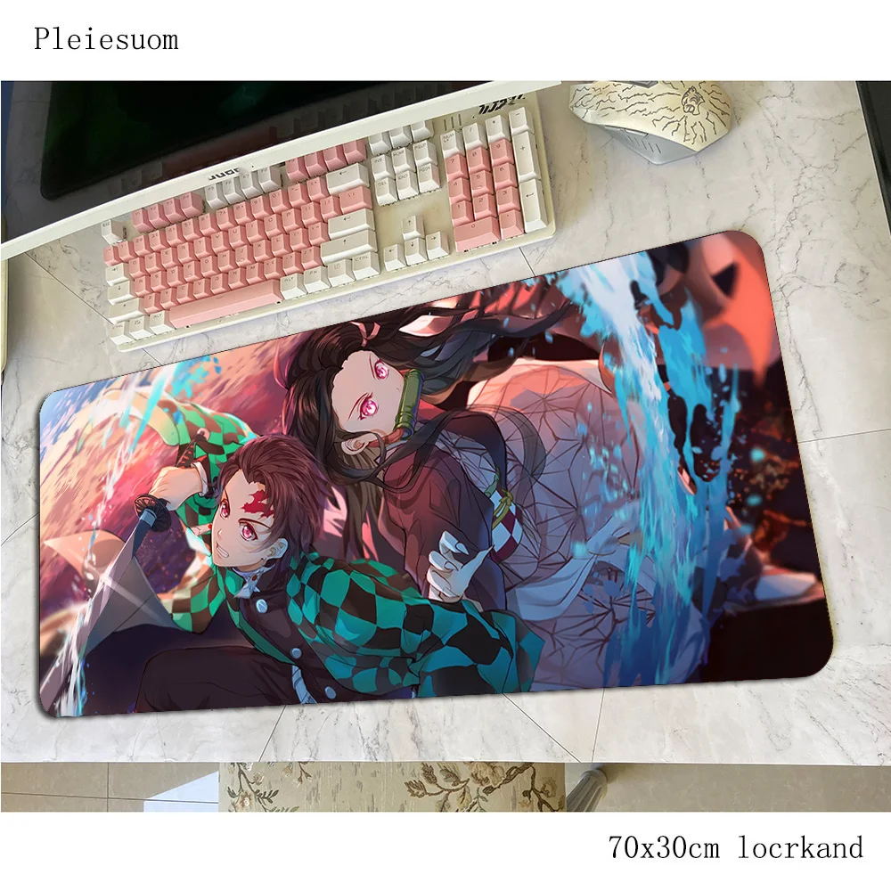 Коврик для мыши Kimetsu no Yaiba, игровой коврик для мыши с 3d рисунком нетбука, 700x300x 4 мм, модный игровой коврик для компьютерных игр, геймпад