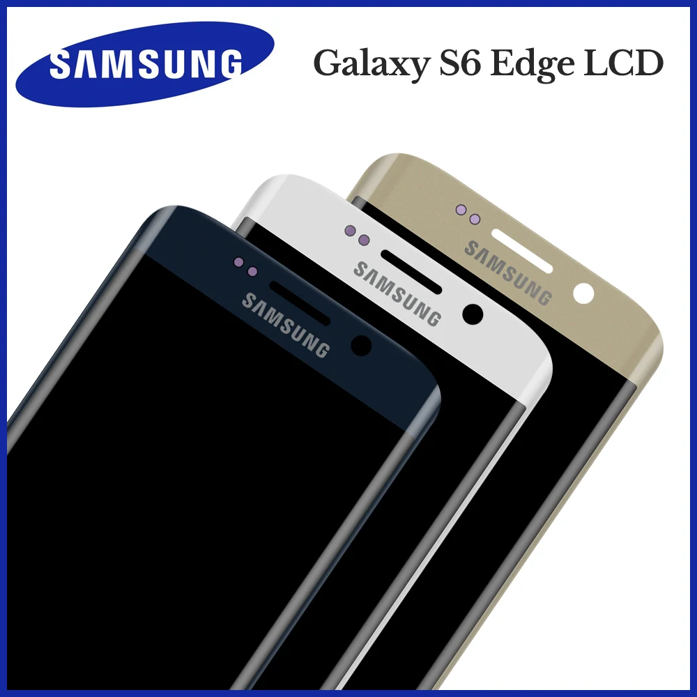 Дисплей 5 1 дюйма для SAMSUNG Galaxy S6 edge ЖК-дисплей с рамкой G925 G925I G925F сенсорный экран