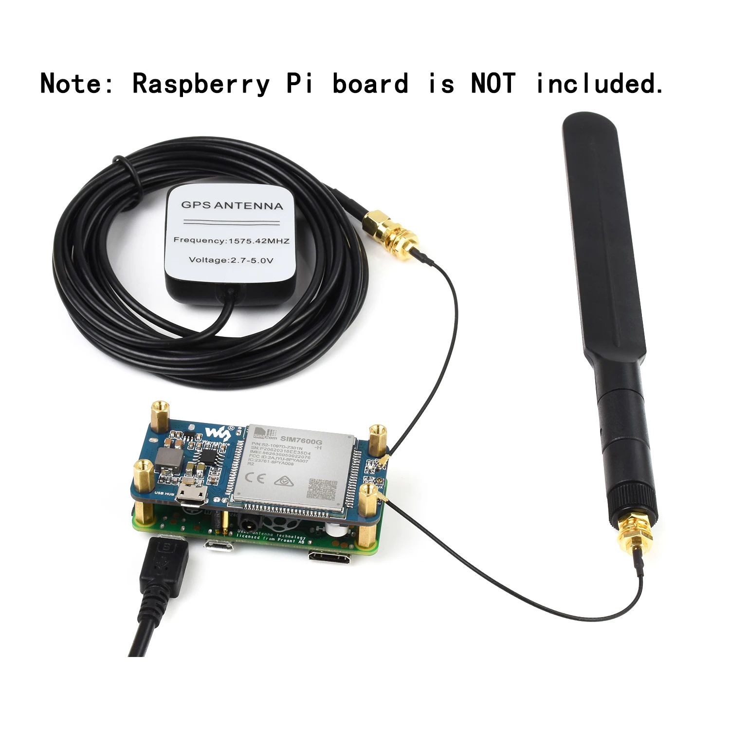 Модуль GPS SMS GNSS 4G LTE электронная плата стартовый комплект для Raspberry Pi Zero 2 W WH 2W 3B Plus 3 A