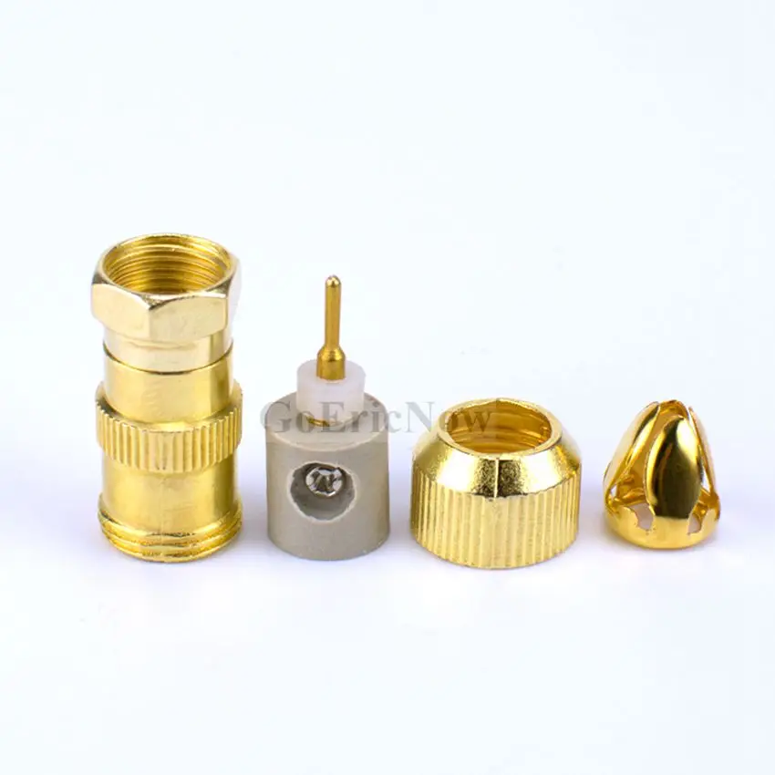 1 шт. РЧ коаксиальный припоя Бесплатная 50ohm золотое покрытие F разъем со штекером