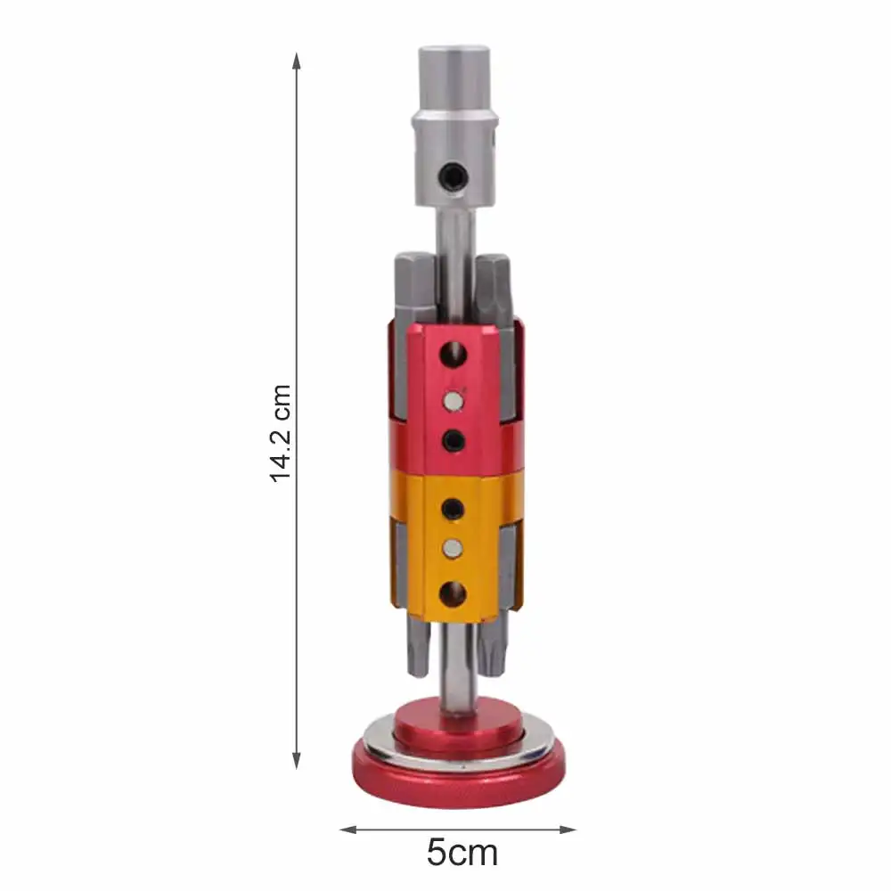 

Portable Bike Repair Tool Multi-Function in Crank with Hex T25 Wrench Screwdriver Bits Bicycle Repair Tools