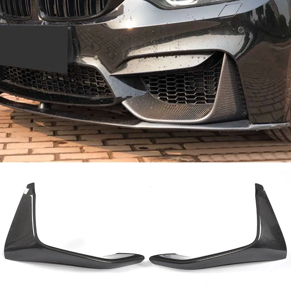 Разветвители переднего бампера из углеродного волокна для BMW F80 M3 Sedan 4D F82 F83 M4 купе