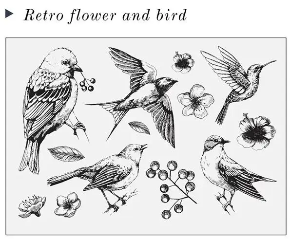 Прозрачный силиконовый штамп с птицей печать для скрапбукинга своими руками