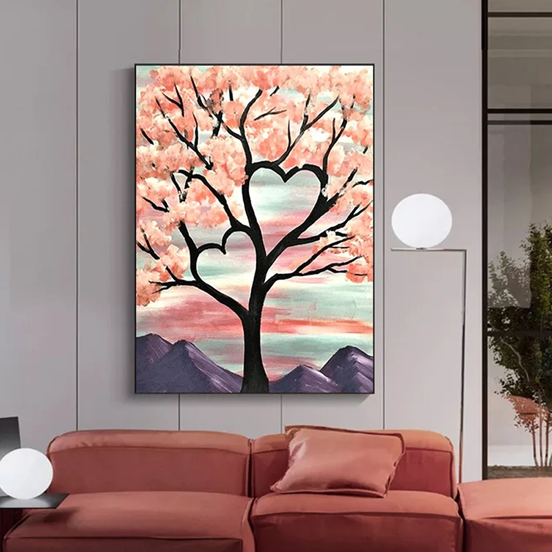 

Customizable Handmade Full Drill Masonry Painting Cute Love Tree Home Textile Home Decoration Painting Home