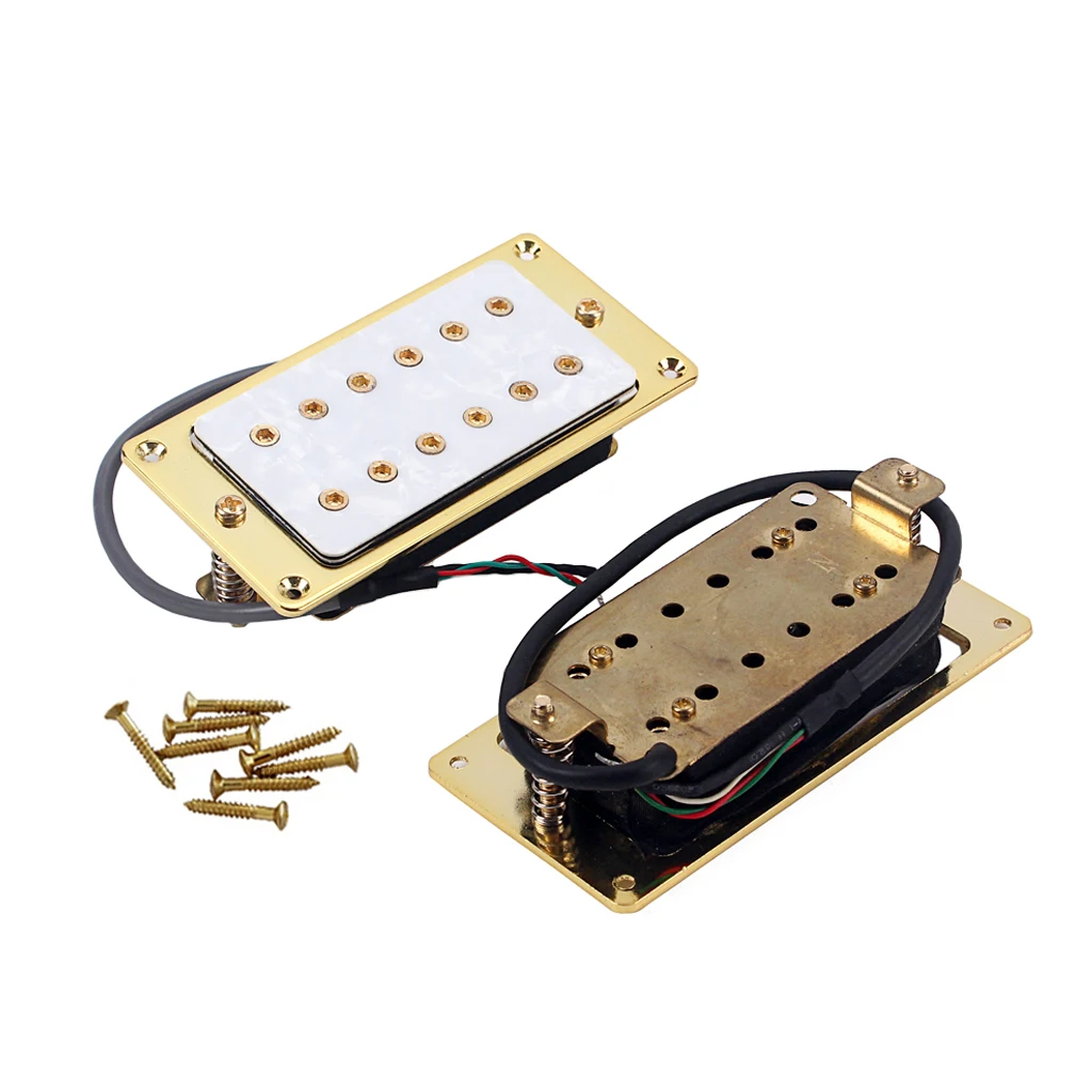 

Electric Guitar Pickup Set 50mm / 52mm Pole Spacing Golden Frame