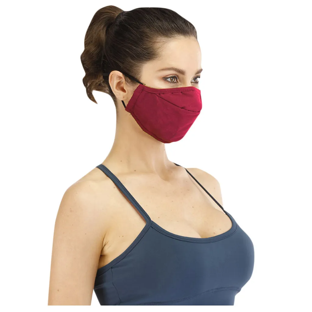 

2pcs Dustproof masks unisex reusable breathable Washable Adjustable printed cotton Windproof Foggy PM 2.5 pollution Protective