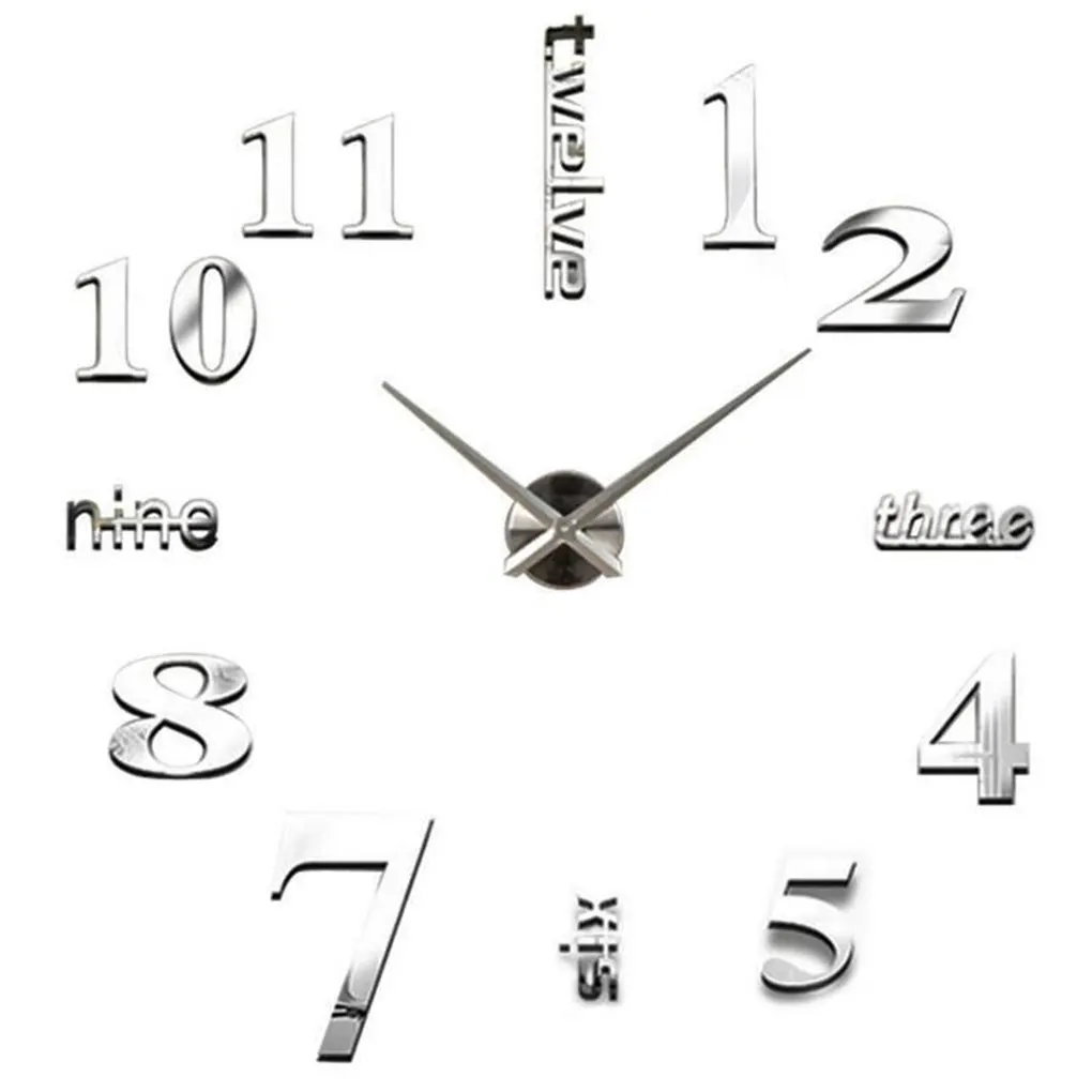 

Big Wall Clock Quartz Watch Modern Design Large Decorative Clocks Modern Design Stickers Living Room Klok Clock Decorative