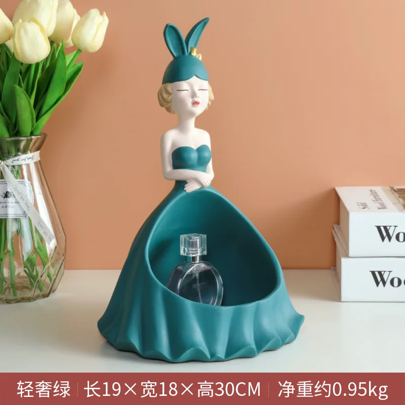 

Creative skirt girl storage hallway decorations modern cute rabbit girl decoration housewarming practical gifts