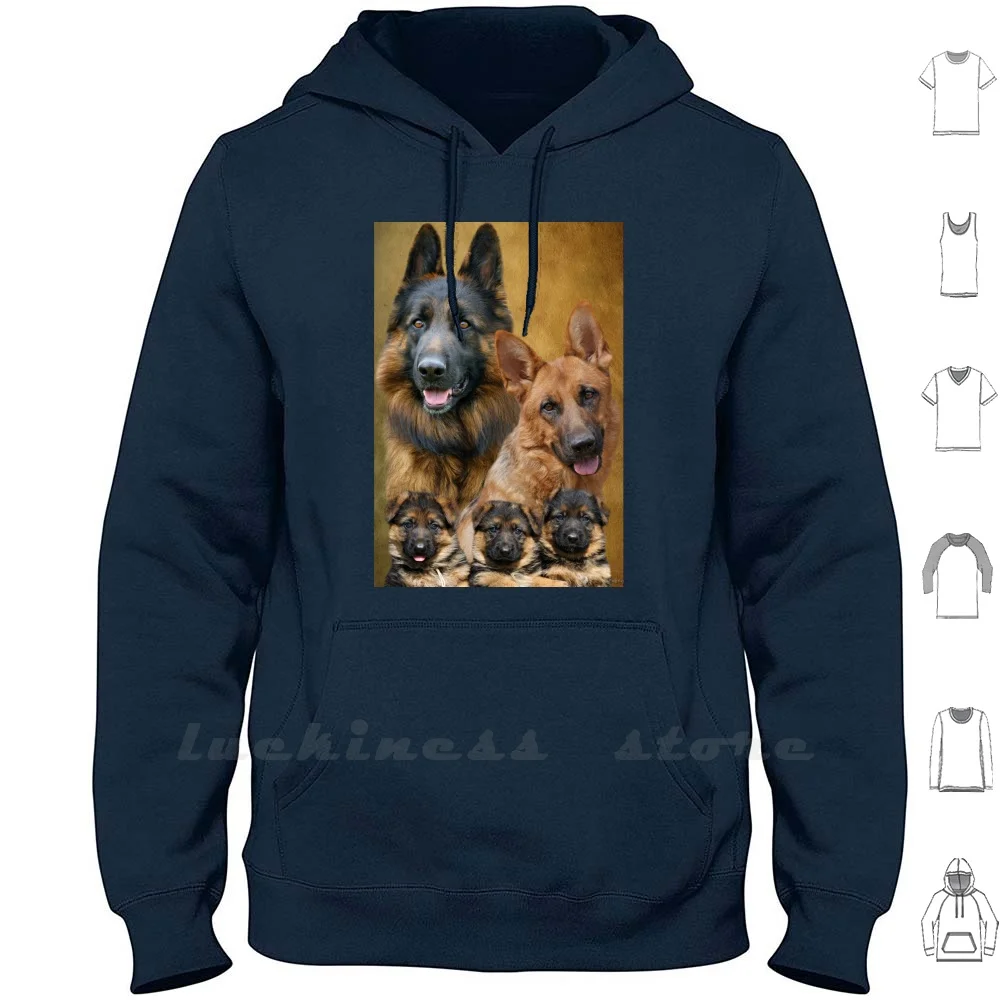 

German Shepherd Family Collage Hoodie Long Sleeve German Shepherd German Shepherds German Shepherd Dog German