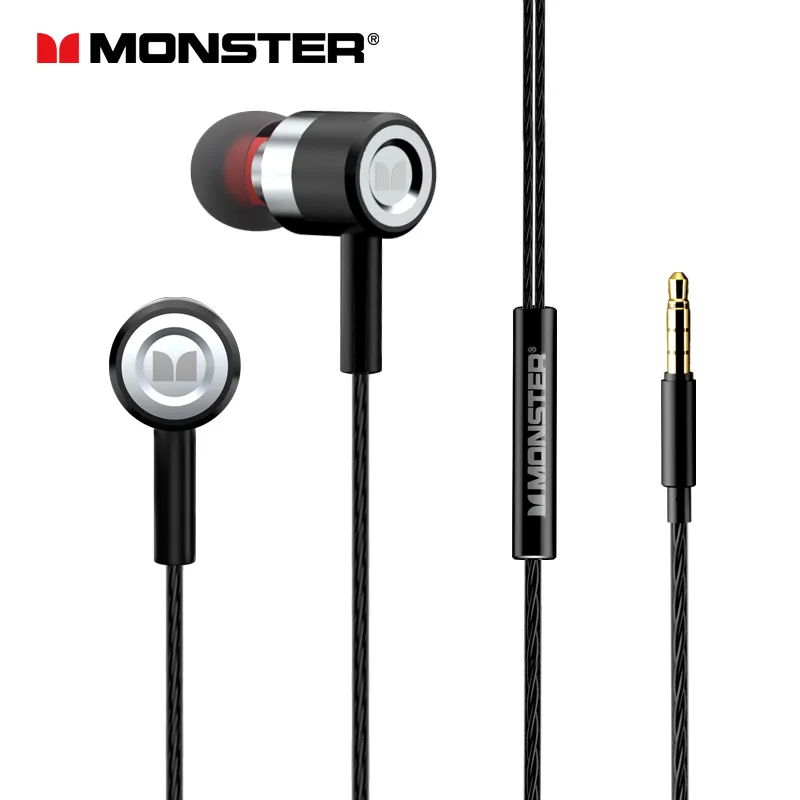 

Original MONSTER N-Tune60 in-ear wired earphones remote control HD Bass headset with mic For HUAWEI FOR VIVO FOR XIAOMI FOR OPPO