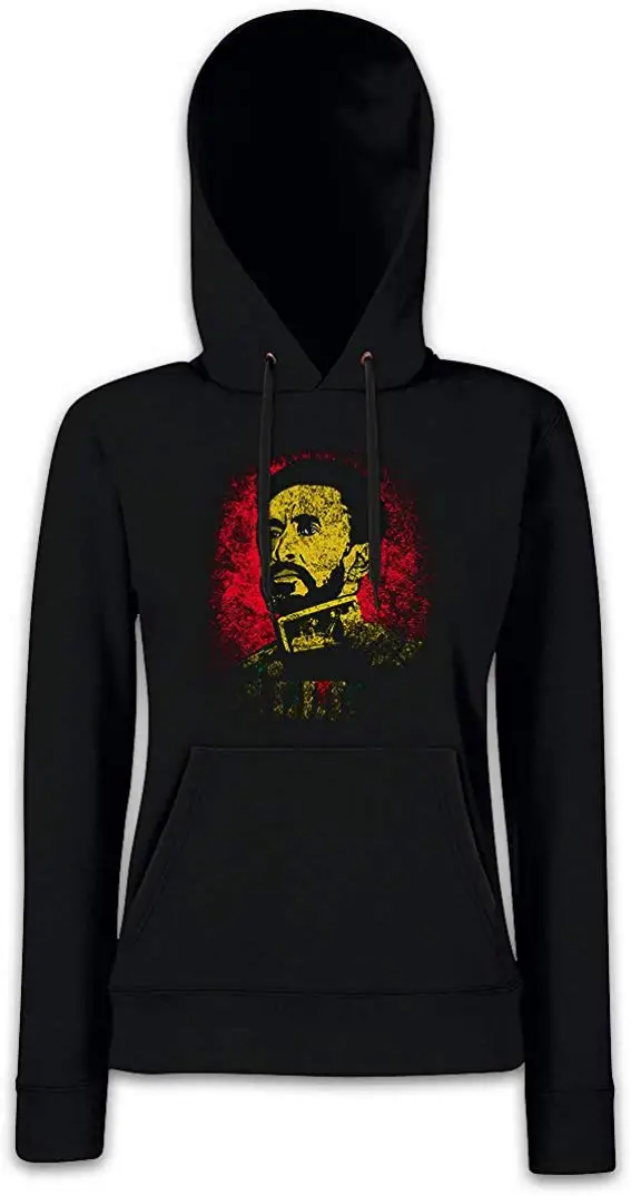 Urban Backwoods Haile Selassie Portrait I Женская толстовка с капюшоном пуловер |