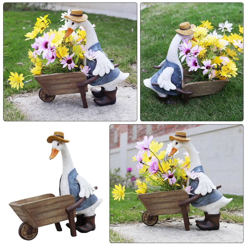 

1pc Creative Succulent Pot Duck Modeling Flowerpot Decorative Flowerpot