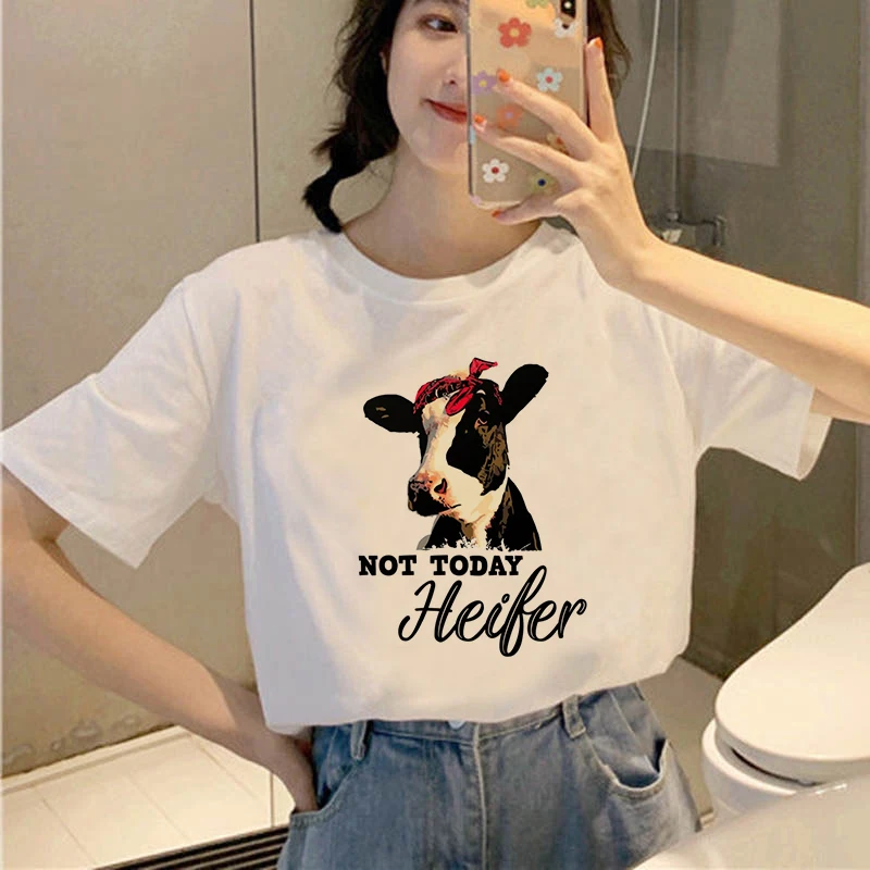 

Woman tshirts Funny Cows Printed Women Cartoon Short Sleeves Women Shirt Cute Female T-shirt Kawaii Tees Fashion Clothing