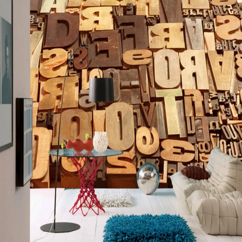 Прямая доставка обои 3d ретро ностальгические деревянные Выгравированные