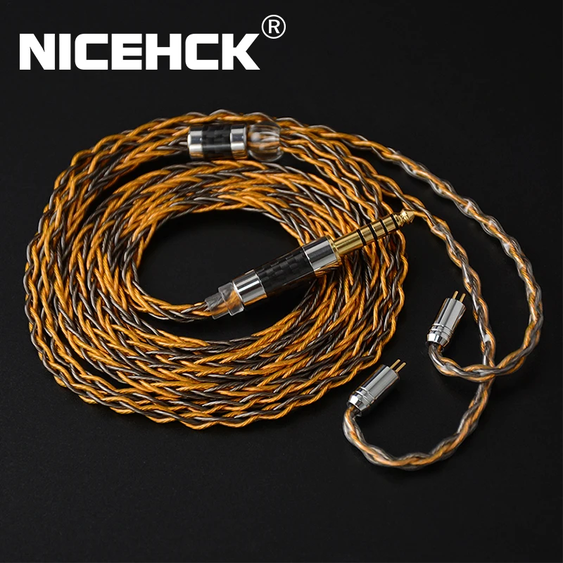 

NiceHCK 8 Core Silver Plated and Copper Mixed Earphone Upgrade Cable 3.5/2.5/4.4mm MMCX/NX7 Pro/QDC/0.78mm 2Pin For DB3 ST-10s