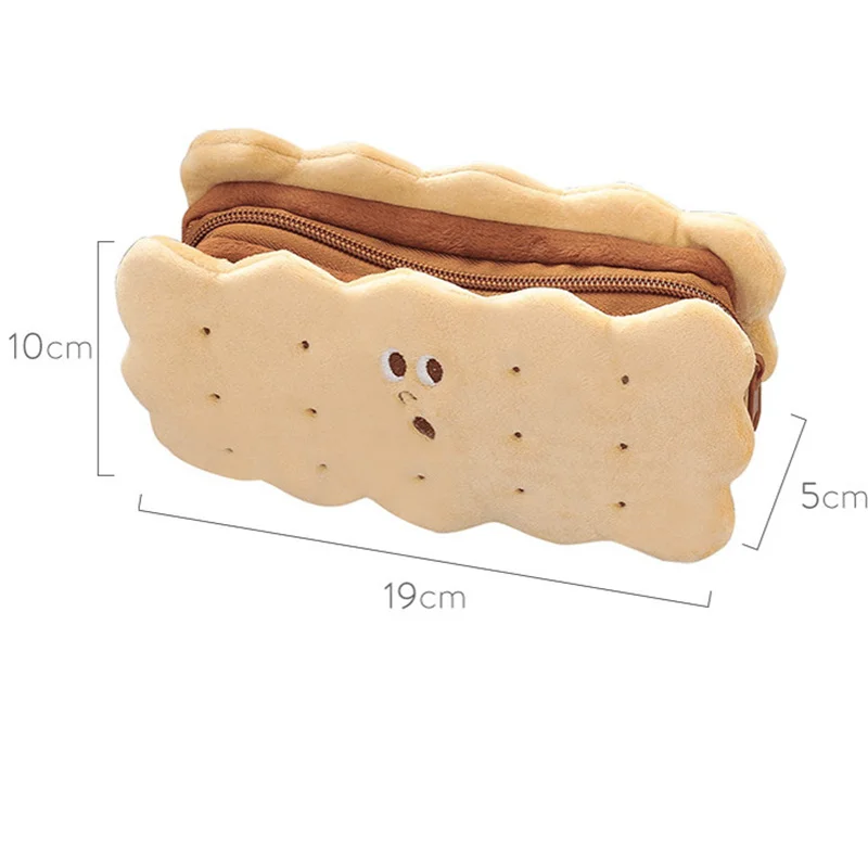 Милый чехол для карандашей с имитацией печенья-сэндвичей школьный пенал цветной
