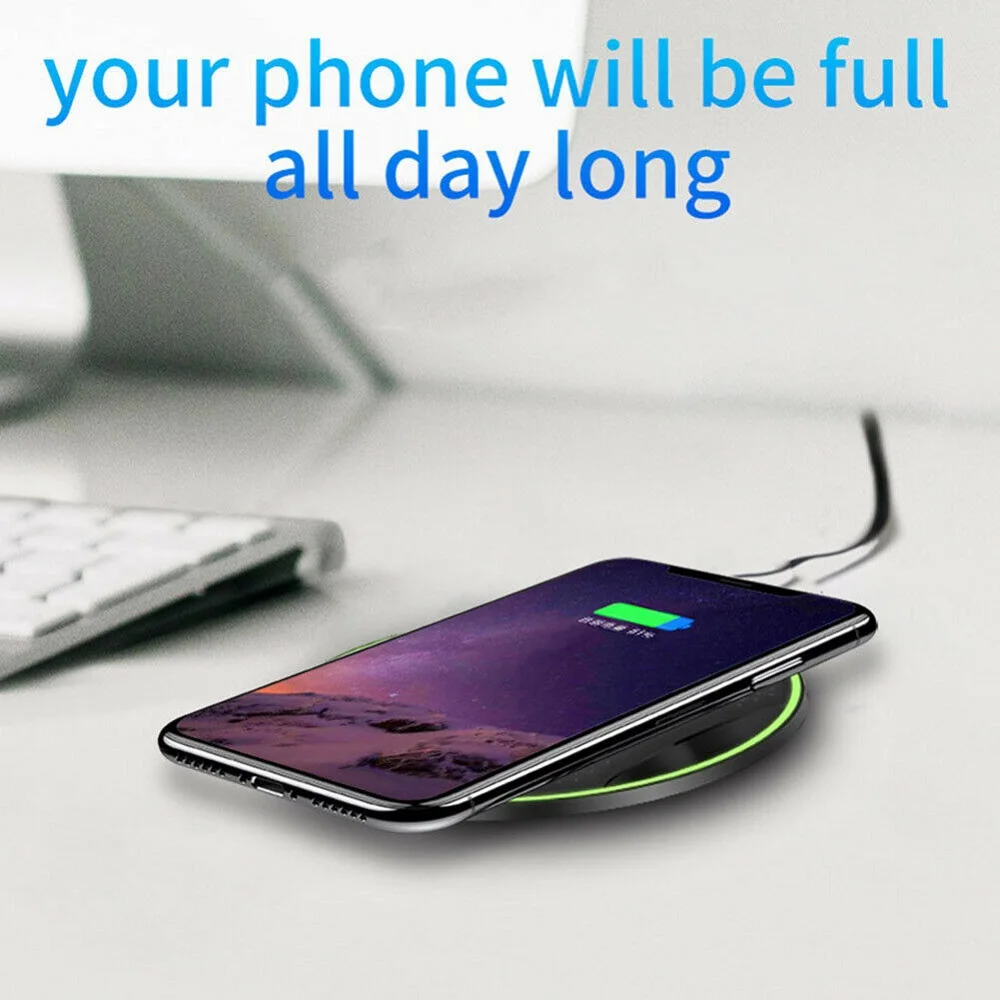 10 Вт Qi Беспроводное зарядное устройство для iPhone Xs MAX XR Быстрая зарядка для samsung Galaxy S9 S8 Plus USB телефон быстрое зарядное устройство для huawei