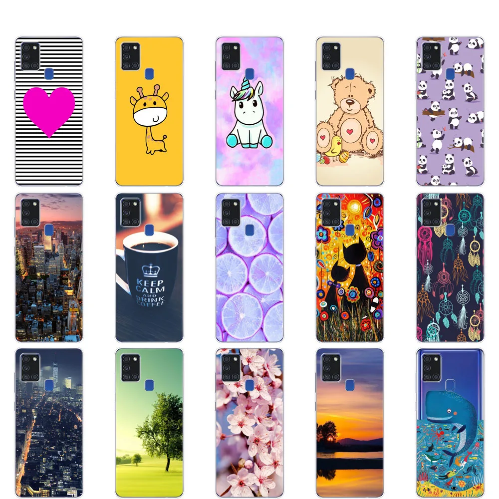 Для Samsung A21S чехол 6 5 &quotМягкий Силиконовый ТПУ для Galaxy A21s SM A217FZBNSER a217 защитный