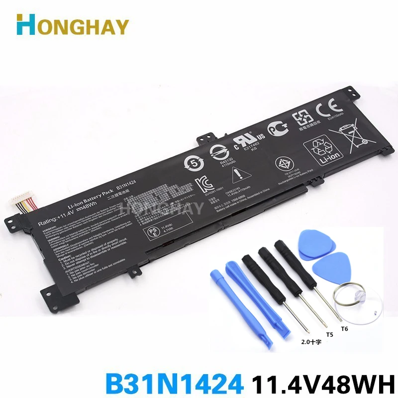 HONGHAY 11 1 В 48Wh оригинальный B31N1424 ноутбука Батарея для Asus A400U A401L K401L B5010 500 200 K401LB5010