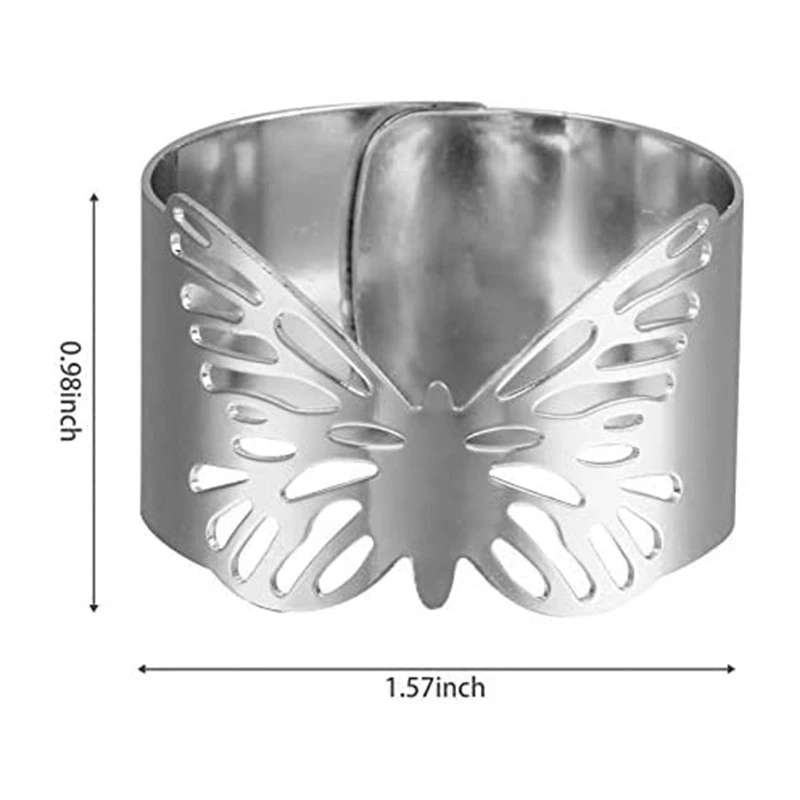 

Napkin Rings -Hollow Butterfly Shape Napkin Ring, Suitable for Weddings,Banquets,Birthday Parties,Christmas Napkin Rings
