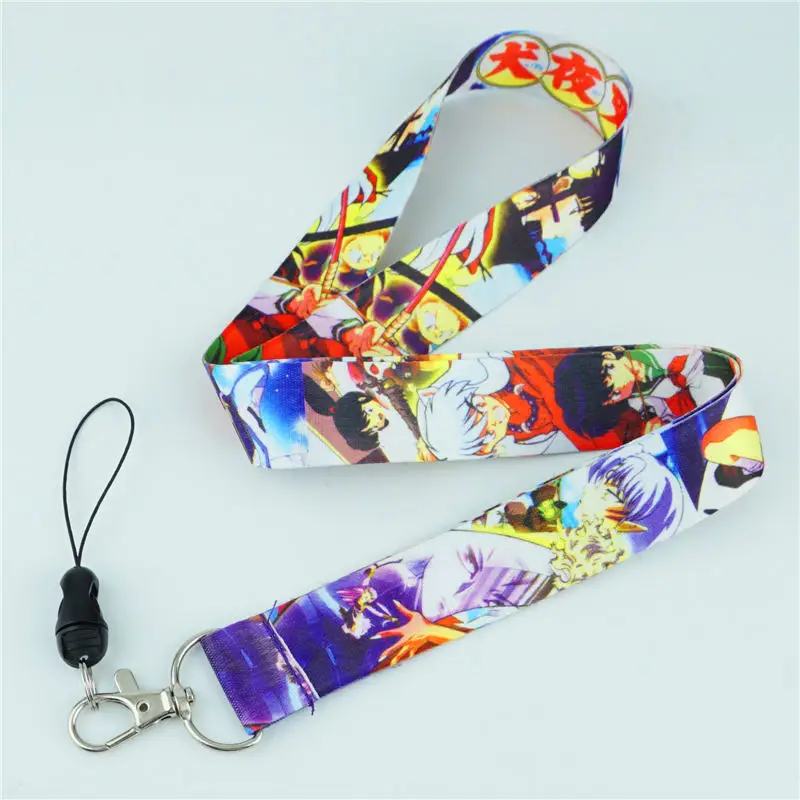 InuYasha Мультяшный аниме ремешок на шею, токский Гуль, Yuri on Ice Kingdom Hearts, Inuyasha ID, держатель для ключей, ремешки 14 - Цвет: InuYasha