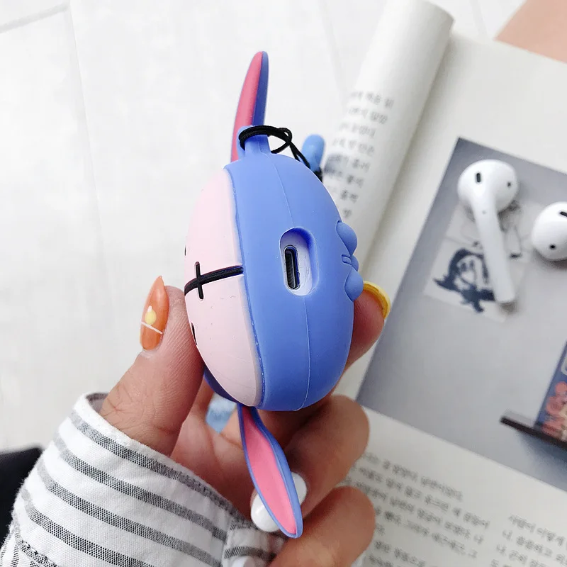 3D Eeyore чехол для AirPods милый мультяшный силиконовый Bluetooth защитный наушников Airpods 2 с