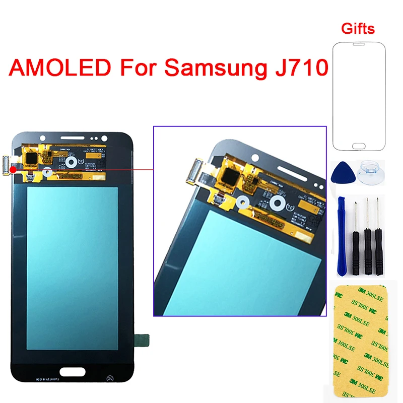 AMOLED для Samsung Galaxy J7 2016 LCD J710 SM J710F J710FN J710M J710H J710A DS ЖК дисплей + кодирующий