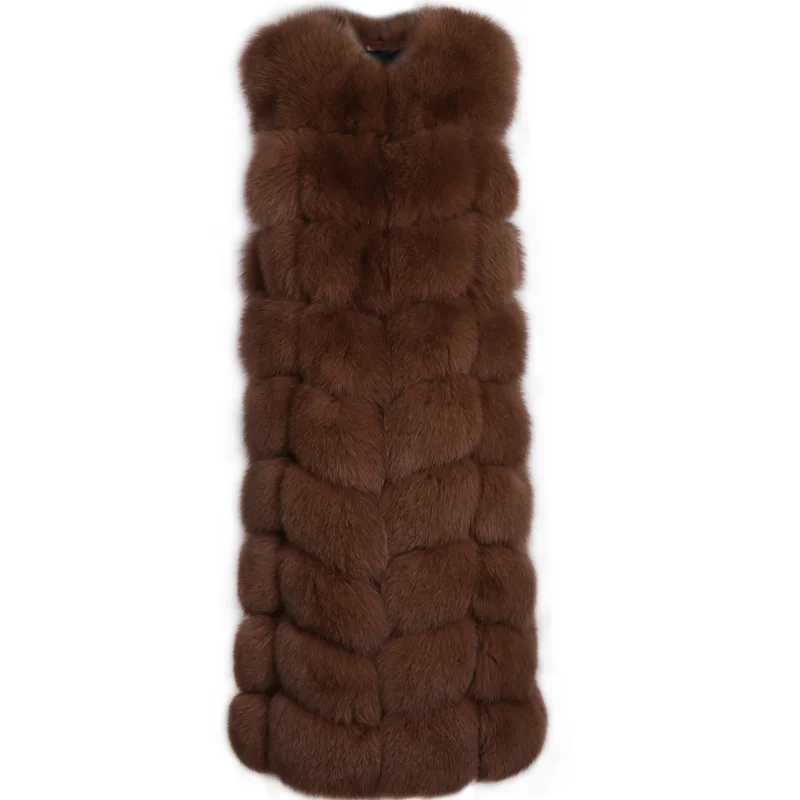 

SHZQ Natural Fur Gilet Women Real Fox Fur Gilet Ladies Fur Sleeveless