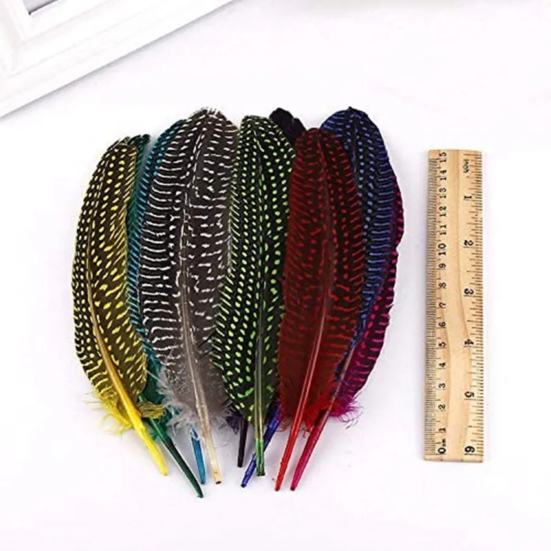 Wholesale 20/50Pcs Natural Pheasant Feathers 15-20Cm Guinea Fowl Wings Chicken Plume Decoration Craft Jewelry Making Accessories |