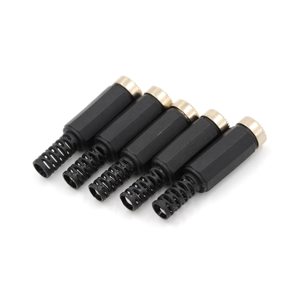 

5 Pcs Good Quality 2.1mm X 5.5mm Female DC Power Socket Black Jack Connector Adapter