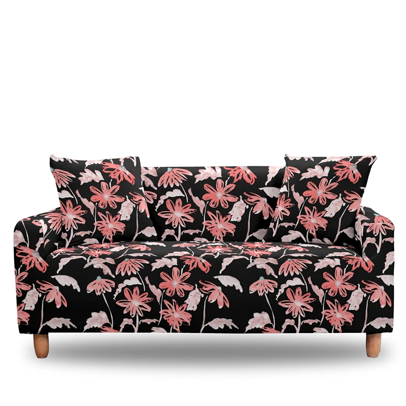 Multicolor Flowers Elastic Sofa Cover For Living Room Full-cover Stretch Corner Couch Covers Universal Slipcovers 1/2/3/4 Seats | Дом и сад
