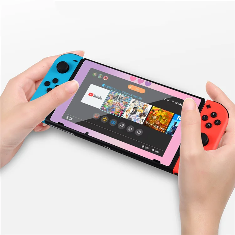 Градиентное закаленное стекло для консоли Nintendo NS Switch Защитная пленка экрана