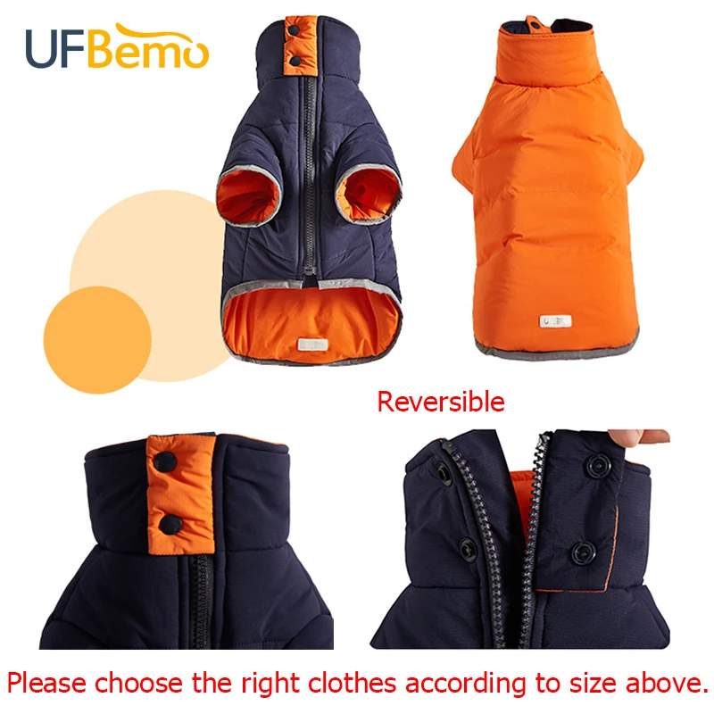 Одежда для собак UFBemo куртка пальто французского бульдога зимняя одежда чихуахуа