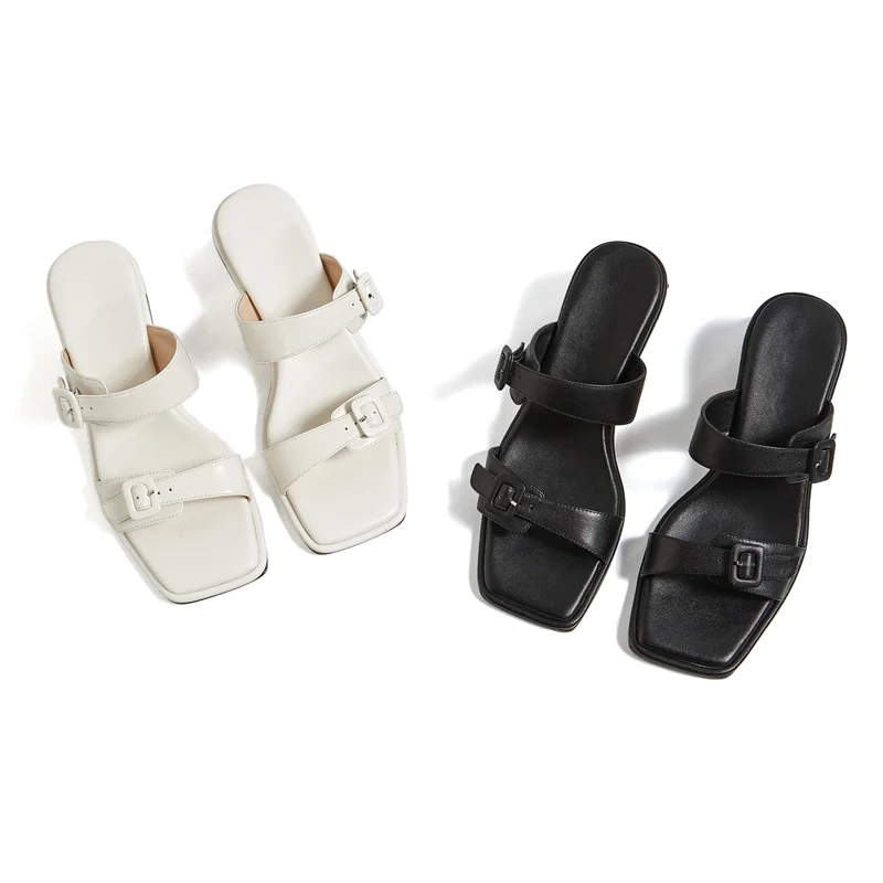 Женские босоножки с открытым носком FEDONAS черные повседневные туфли на высоких