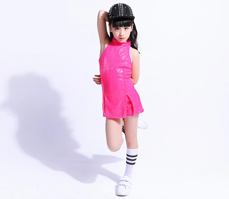 Детская современная одежда для джазовых танцев Платье Детский костюм в стиле