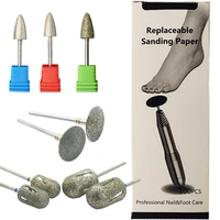 diamond nail drill bit sanding band paper rotary burr foot rasp cuticle cutter pedicure tool accessories mill manicure feet file
