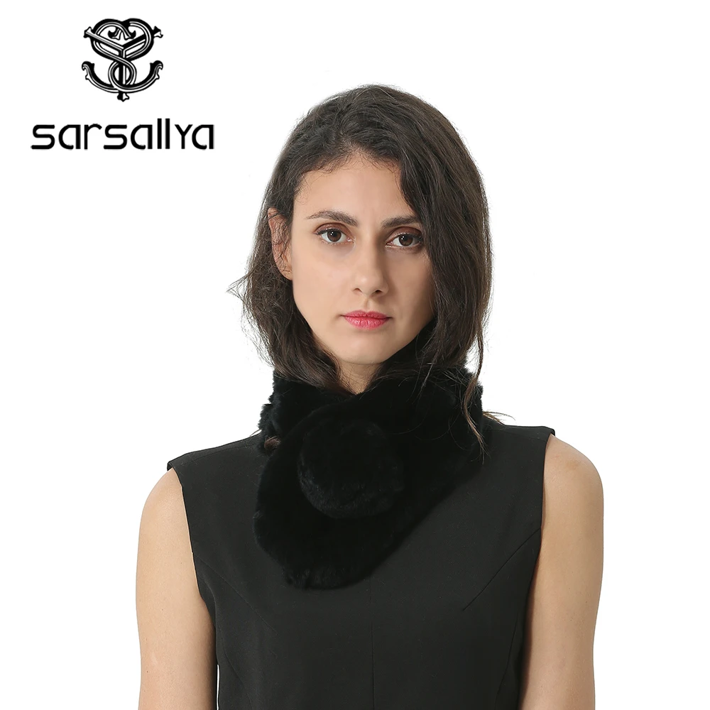 Зимний шарф женский меховой из кроличьего меха модный брендовый шарф-кольцо Infinity