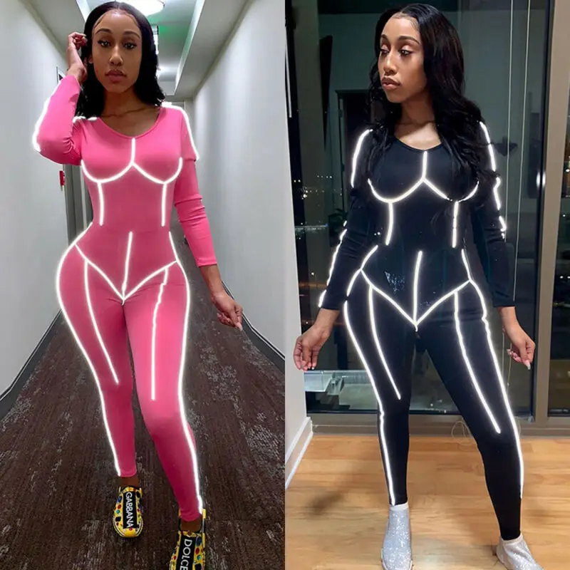 2019 Новый Модный женский комбинезон Облегающий Клубная одежда длинные брюки