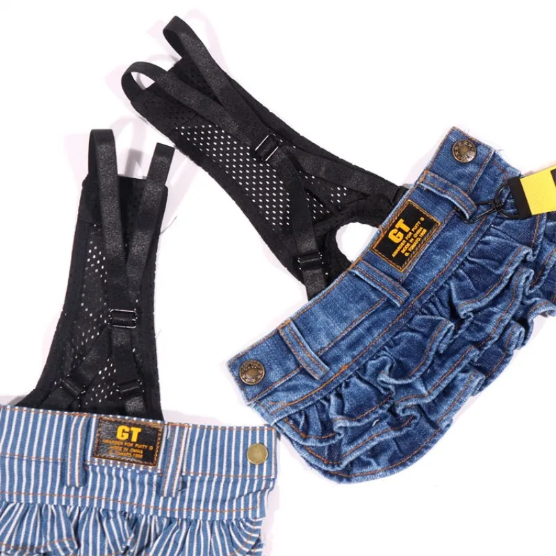 Товары для домашних животных собак Одежда кошек Модные джинсовые платья