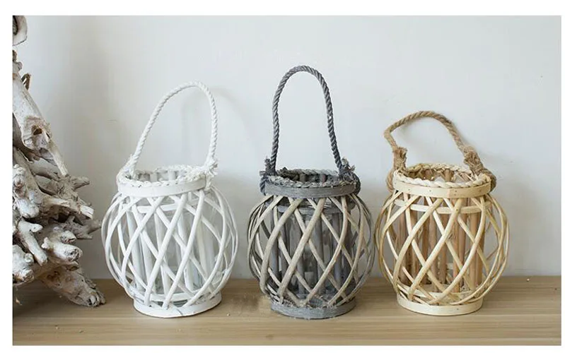 Морской плетеный подсвечник пляжный Свадебный декор деревенский|Подсвечники| |