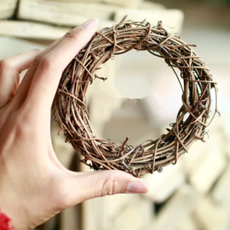 Рождественский натуральный сушеный венок из ротанга Рождественская гирлянда