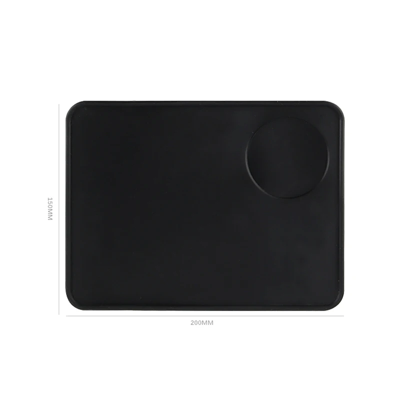 Коврик для эспрессо из пищевого силикона 8 дюймов X 6 (21 см 15 см) черный|Темперы
