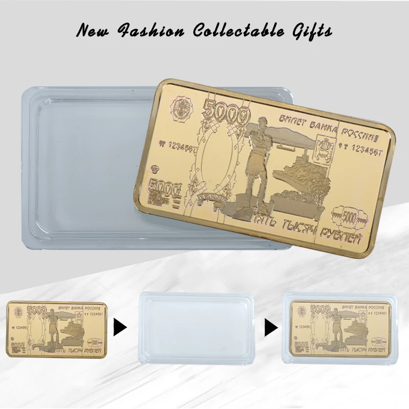 Дропшиппинг золотые квадратные слитки в русском стиле коллекционные монеты с