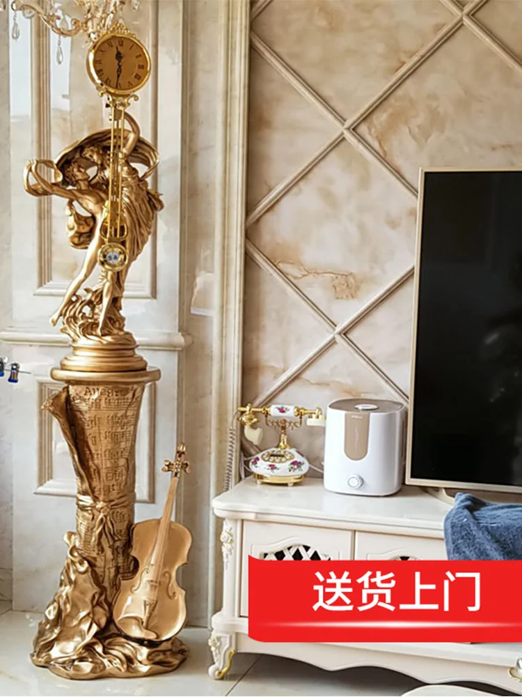 

Grandfather Clock Living Room Pendulum Clock Vertical Clock Ornaments Luxury Table Clock American Nordic Home Light Luxury